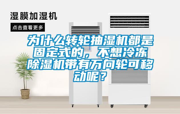 為什么轉(zhuǎn)輪抽濕機(jī)都是固定式的,不想冷凍除濕機(jī)帶有萬向輪可移動(dòng)呢?